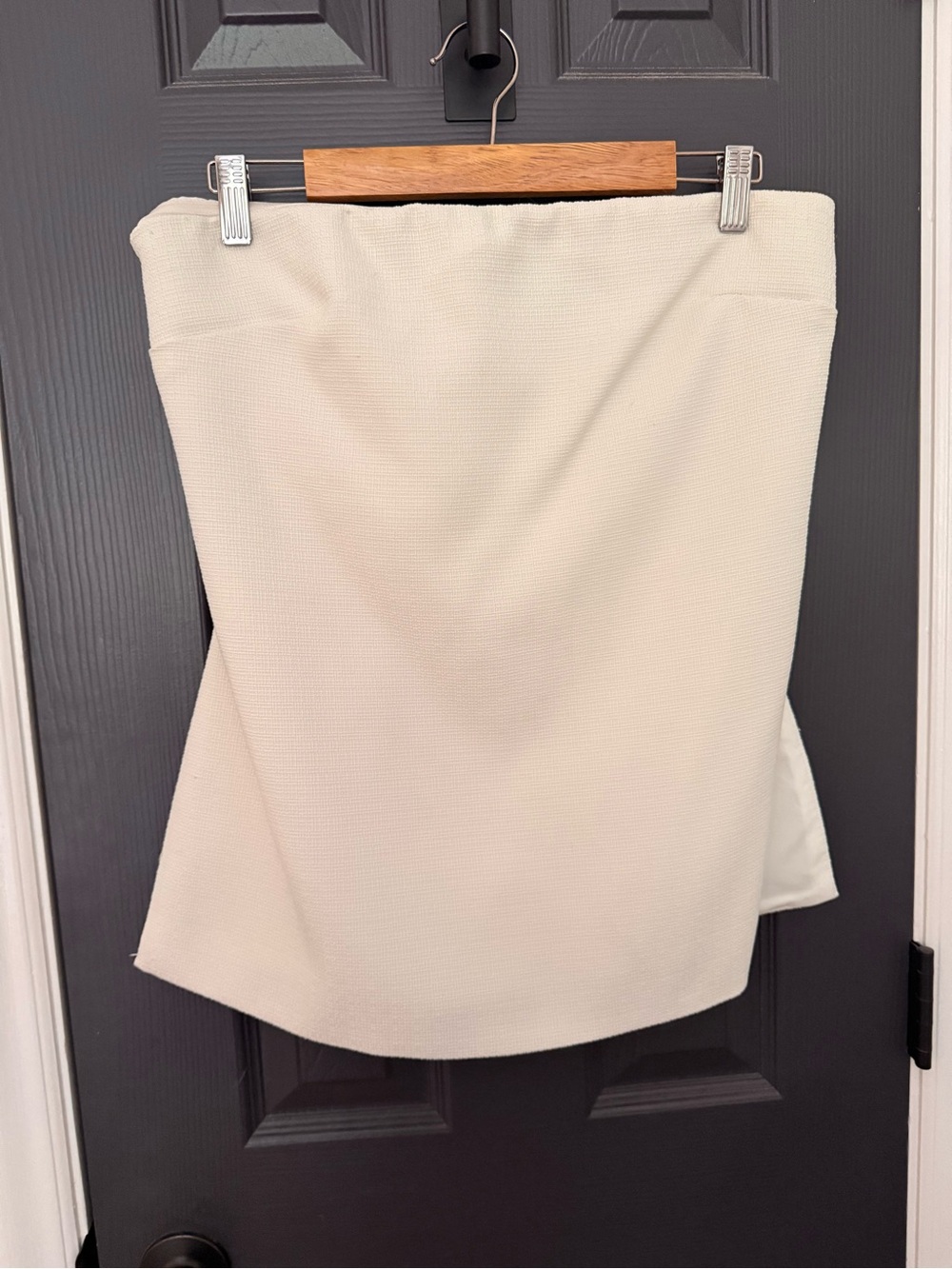 FORE | Cream, Textured Strapless Top